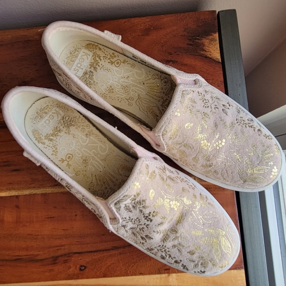 Keds x Rifle Paper Co Pink Floral Platform Slip On Sneaker Shoes Women's Size 5 - Picture 2 of 10